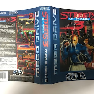 Street of Rage 3 Sega mega Drive Box Insert Inlay Case Cover Art