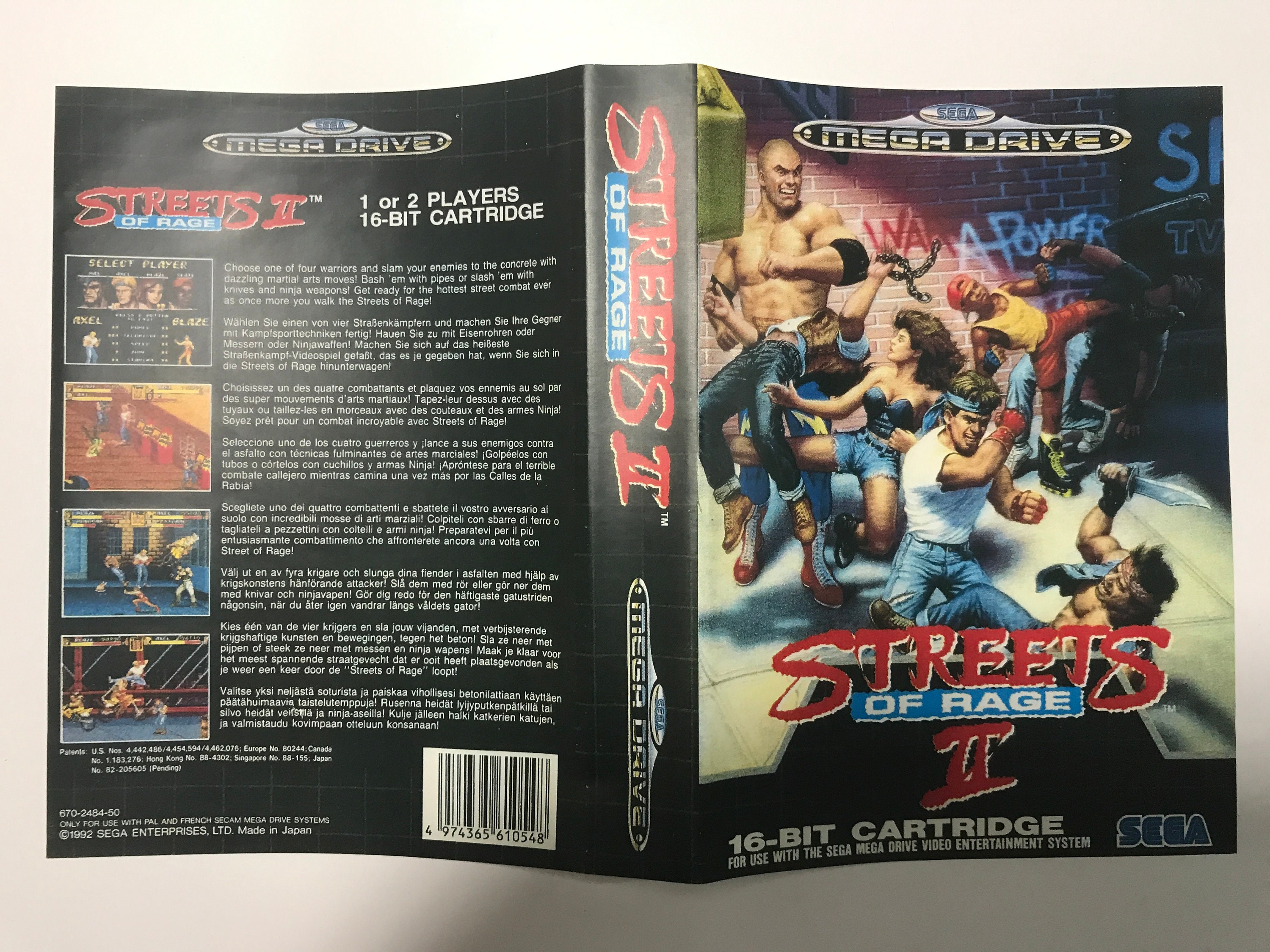 Street of Rage 2 Sega Mega Drive Box Insert Inlay Case Cover Etsy UK