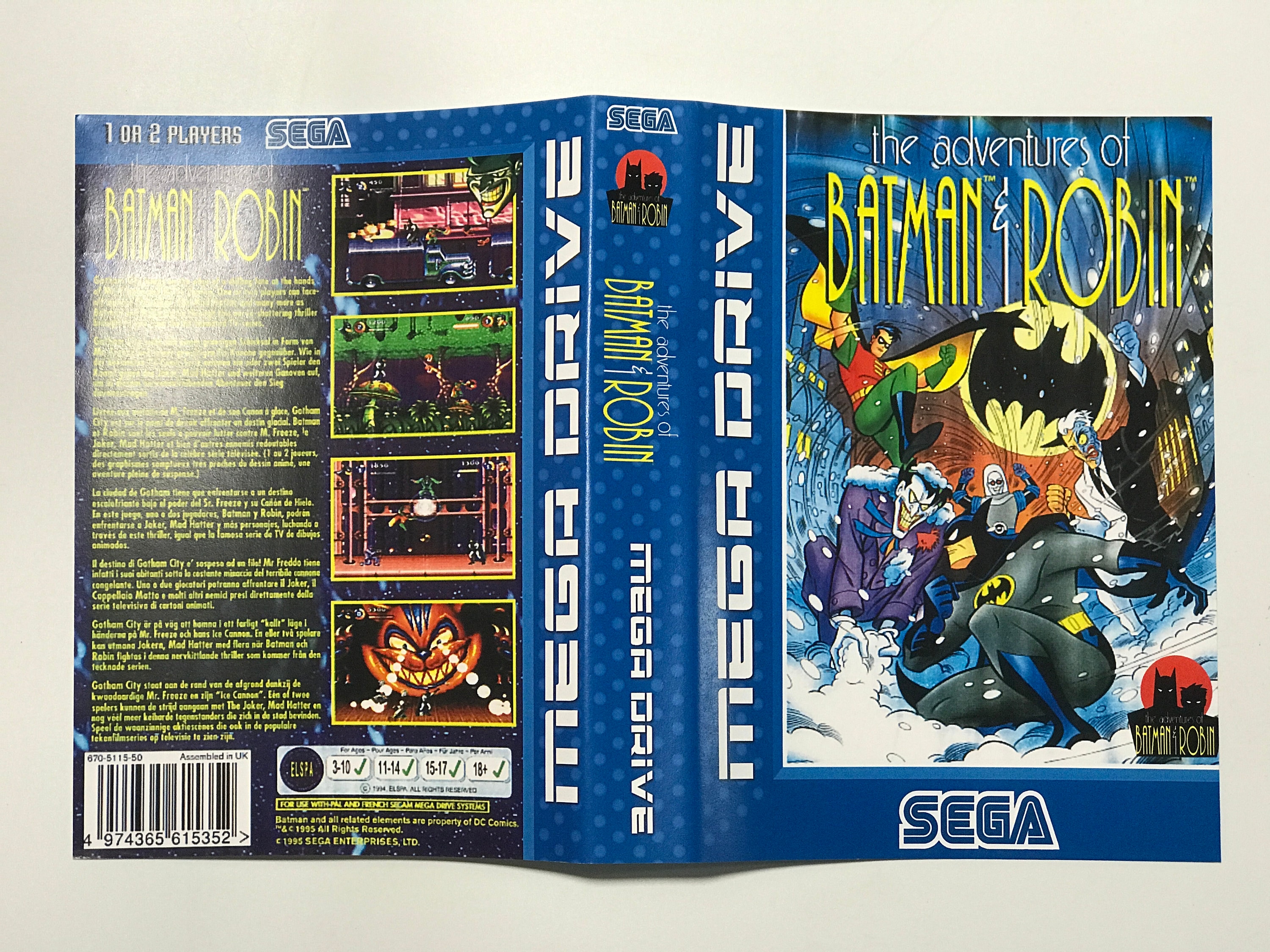 The Adventures of Batman and Robin Sega Mega Drive Pal UK Box - Etsy