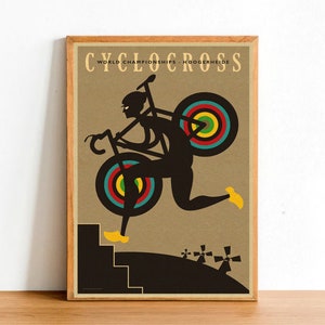 Poster di ciclismo vintage, pubblicità di biciclette retrò ciclocross, pubblicità di gare, cicli Wall Art formato A4