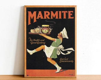 Retro Advertisement Poster Print, Vintage British Spread Paste Food Bulletin Sign Wall Art Decor A4 Size