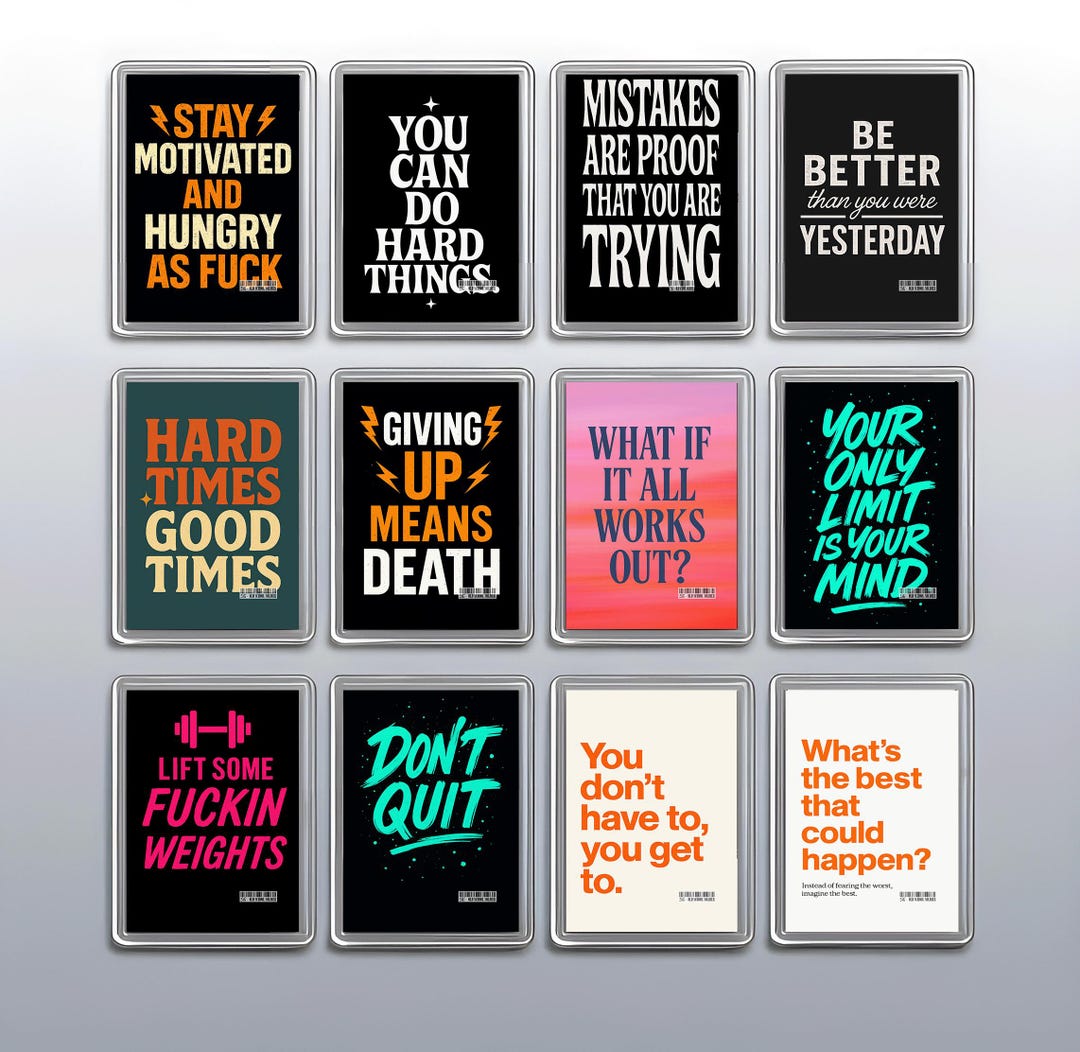 Intense Motivation – Acrylic Fridge Magnet 70×45mm • Square Magnet 90mm ...