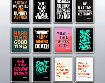 Intense Motivation – Acrylic Fridge Magnet 70×45mm • Square Magnet 90mm • A3 A4 A5 Inspirational Poster • Drink Coaster