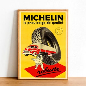 Stampa di poster pubblicitari retrò, pneumatici per auto d'epoca Automobile Machine Driving Bulletin Sign Wall Art Decor formato A4