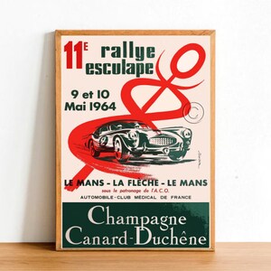 Retro Car Race Advertisement Poster Print, Vintage Automobile Machine ...