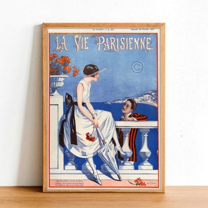 Affiche publicitaire de magazine rétro imprimée, vintage News Paris France, couverture de journal, panneau de Bulletin, décoration murale, format A4
