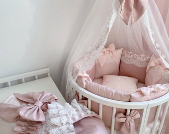 diy round crib bedding