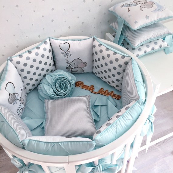 baby boy cot bumper