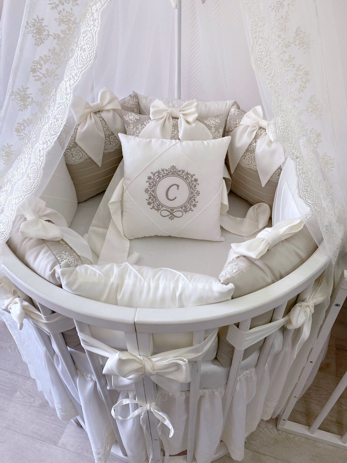 Baby crib bedding set rectangular or round crib bedding set Etsy