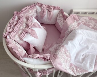 Round Crib Bedding Sets Crib Bumpers Canopy Par Babyallieshop