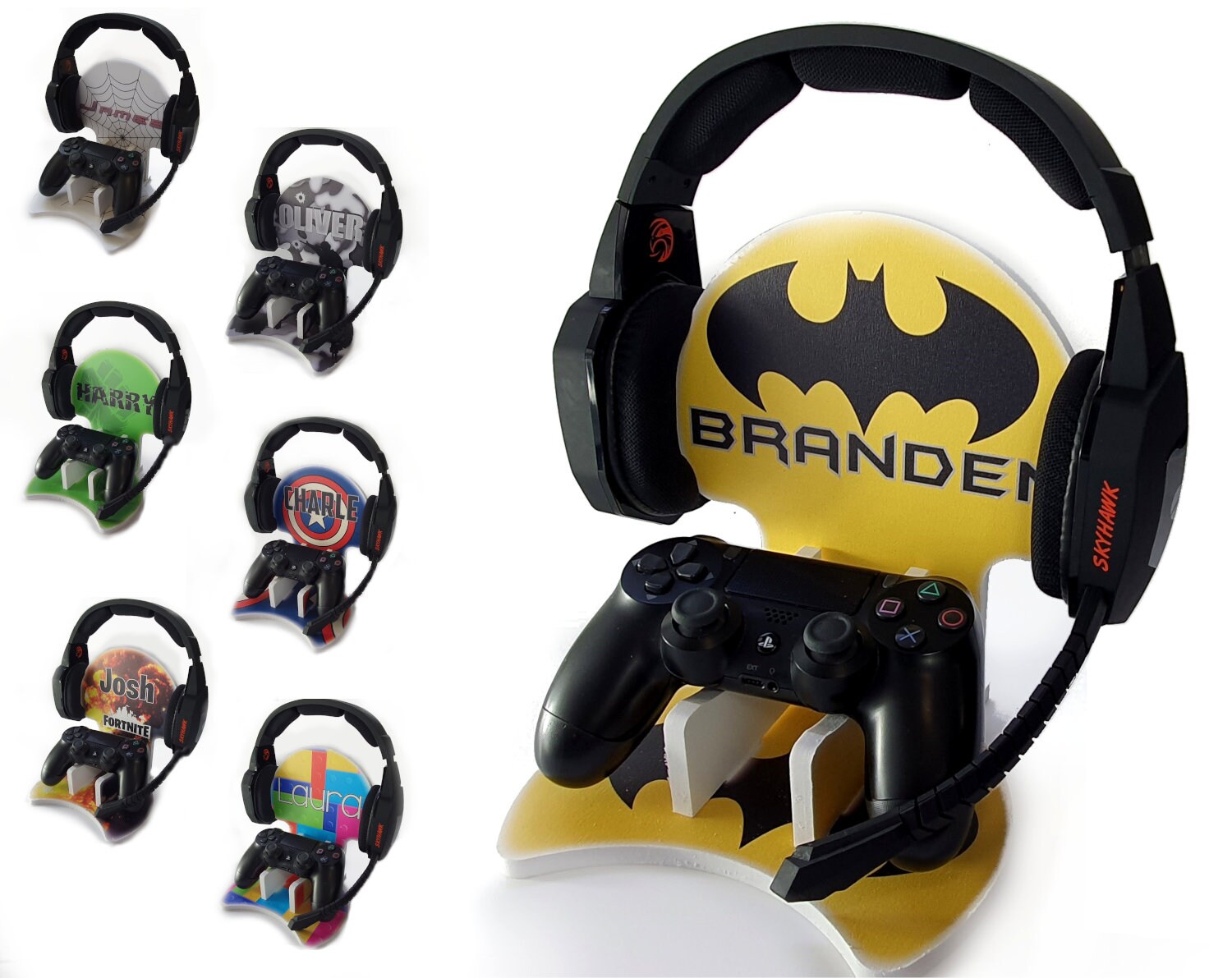 Personalised Gaming Controller Stand Game Controller Headset Etsy UK