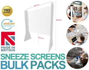 Sneeze Guard Checkout Counter Cough Partition Screen Virus Acrylic Shield Tough