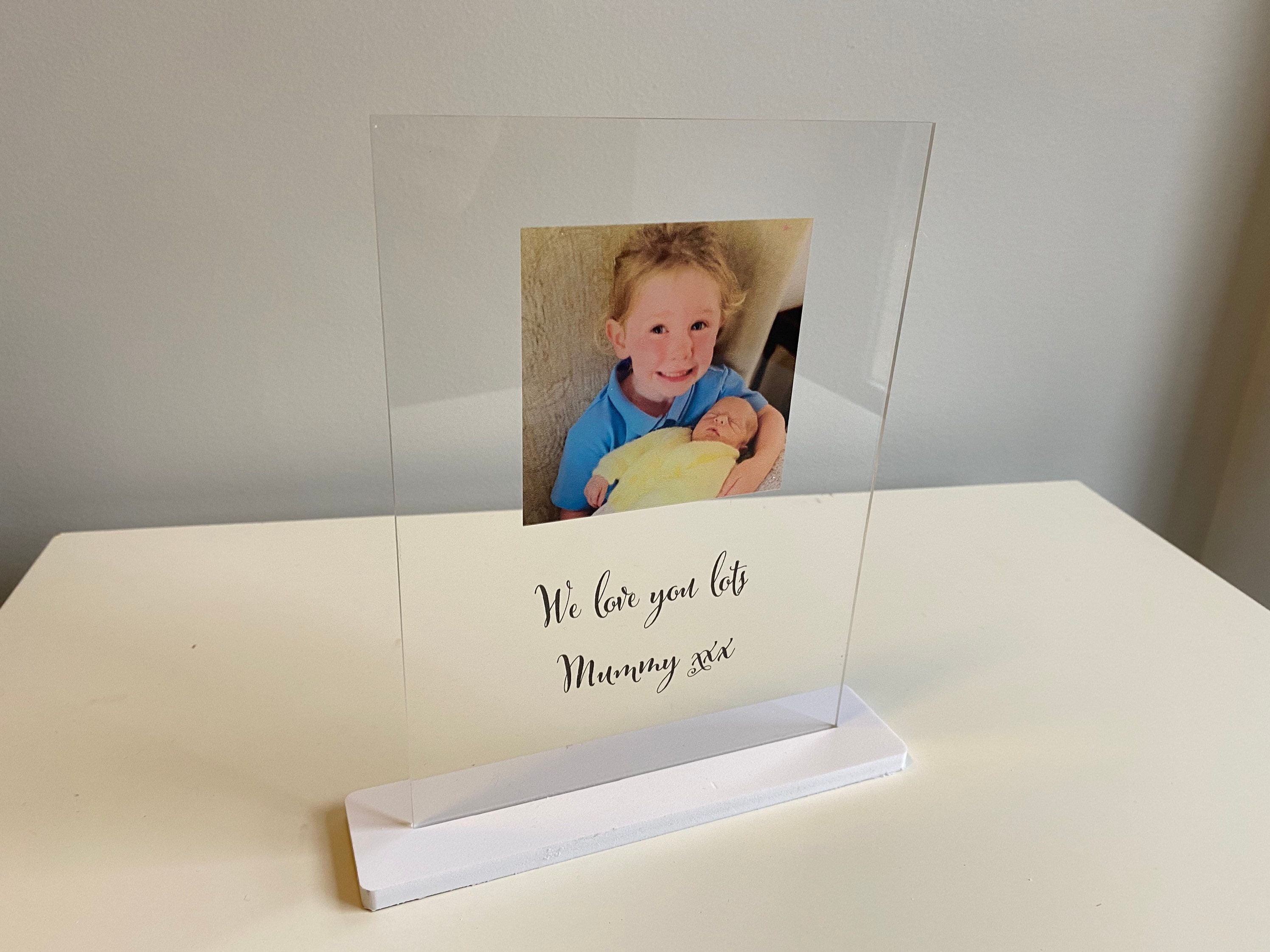 Personalised Acrylic Plaque Custom Message Upload your Etsy