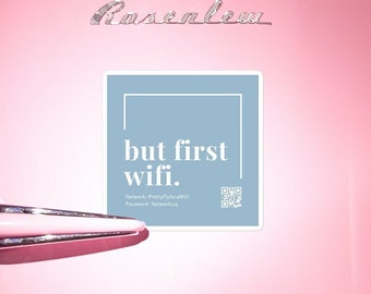 Personalisierter erster WLAN Magnet mit QR Code zur automatischen Verlinkung - Super für Airbnb, Wohnung, Housewarming