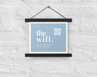 Individuelles WLAN Schild mit QR Code zur automatischen Verbindungsherstellung