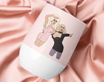 Trixie & Katya Weinbecher - Wenn der Herr Sie dazu führen kann, kann er Sie durch ihn führen - UNHhhh Geschenke - Drachenrennen Geschenke