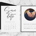 Minimalist Calendar Save the Date Template for Canva I - Etsy