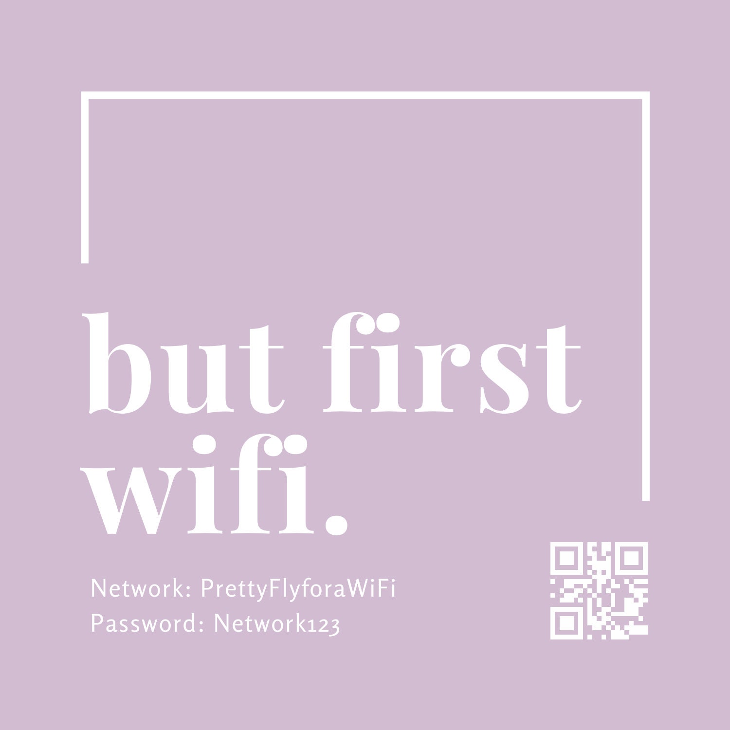 Custom First Wifi Sticker With QR Code for Automatic Connection - Great ...