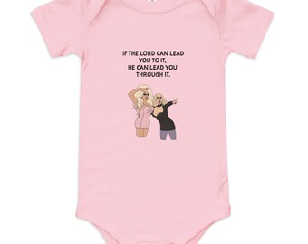 Trixie & Katya Baby Kurzarm Baby Strampelanzug - Wenn der Herr Sie dazu führen kann, kann er Sie durch ihn führen - UNHHH Geschenke - Drachenrennen Geschenke