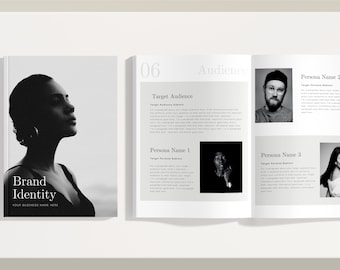 Canva Vorlagen für die Markenidentität: 20+ Seiten Modernes, neutrales Design (inklusive PDF-Anleitung)