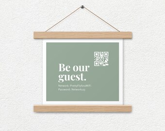 Be OurGuest Be Our Cake Individuelles WLAN Schild mit QR Code zur automatischen Verbindungsherstellung