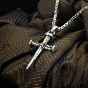 Nagel Sterling zilveren kruisketting, 925 zilveren christelijke sieraden, kruishanger, minimalistische ketting, bescherming ketting, vriendje cadeau