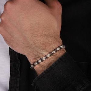 Handmade Sterling Silver Cross Bracelet, Christian Jewelry Gift