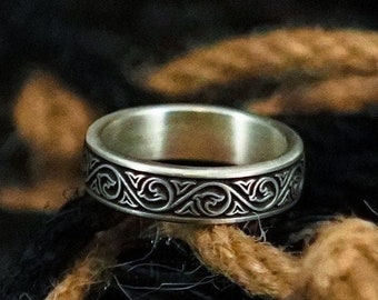 Alliance à motif victorien, bijoux de mariage en argent sterling 925, bague tendance, bague gravée, bague de promesse, cadeau pour petite amie