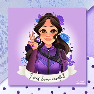 15x15art print inspired in Kate Bishop hawkeye