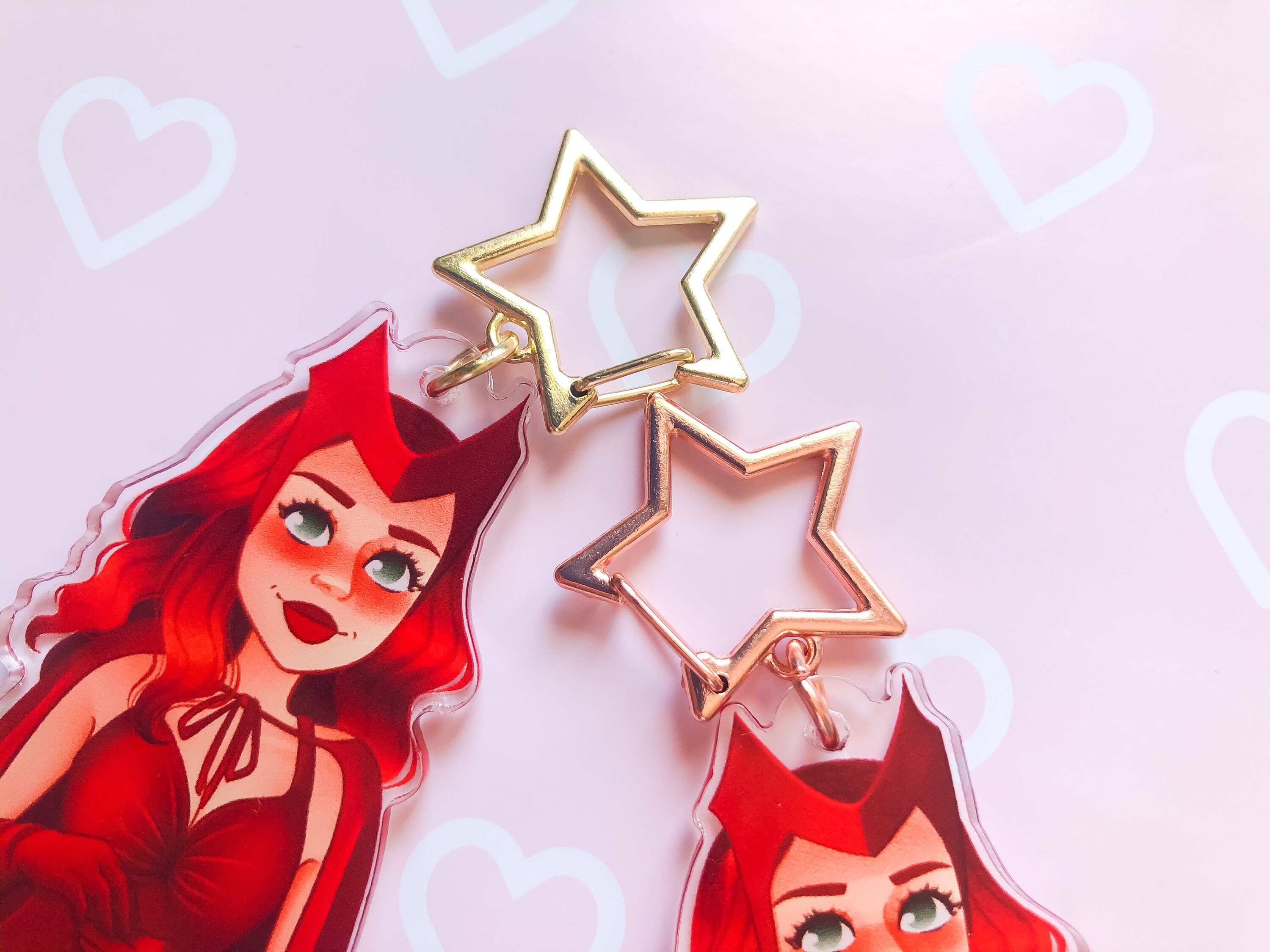 Acrylic charm and keychain inspired in Wanda Maximoff | Etsy