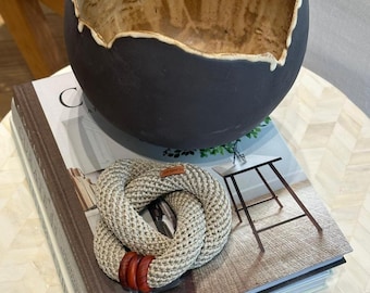 Decoración de nudos de cuerda hechos a mano – Cabeza de turco de algodón camello estilo boho