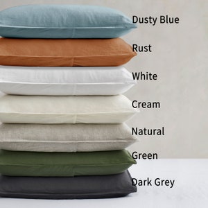 100%Pure Linen Pillowcase,Decorative Pillows Linen Pillow Case, Stone Washed Soft Linen Pillow Shams Envelope, Standard King Pillow Shams