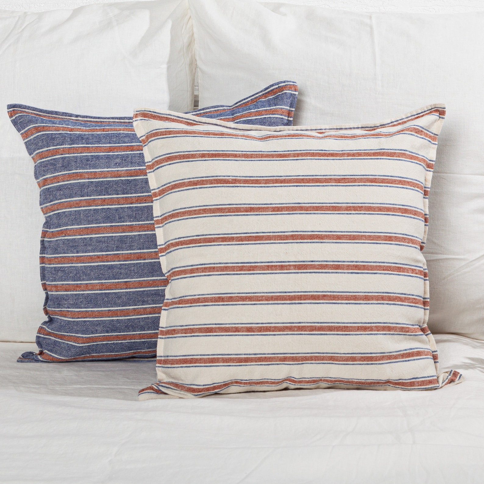 Linen Stripe Pillow Cover Handmade Linen Cushion Cover Etsy