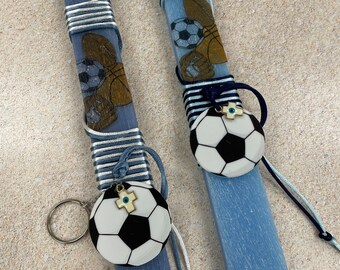 Soccer Easter Candle- Greek Orthodox Candle- sports theme