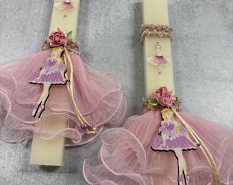 Ballerina Greek Orthodox Easter Candle- Pasxalines Lambathes