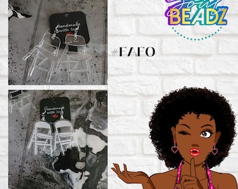 Chair Earrings | Earring | Jewelry | Handmade | Accessories | Folding Chair