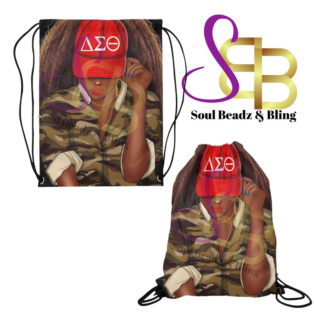 Drawstring Backpack| DST Backpack| Delta Sigma Theta Merchandise ...
