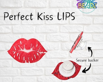 Perfect Kiss LIPS Bogg Bag Charm| Bogg Bag| Custom Charms| Bogg Charm| KISS ME| Screw Back| Purse Charm