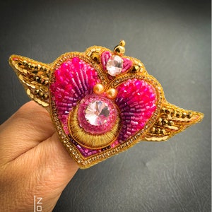 Sailor moon brooch Crisis moon compact Sailor moon jewelry Cosmic heart compact Transformation brooch Sailor moon hair accessories