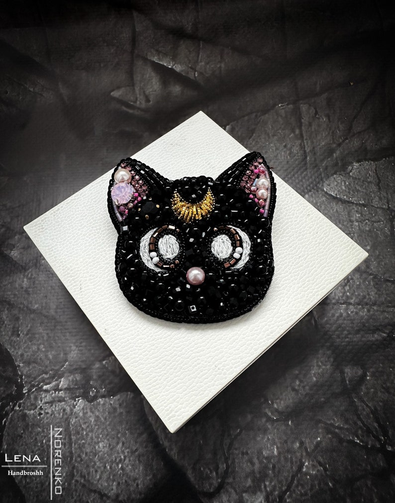 Sailor Moon Luna Cat Pin Brooch Handmade Anime Jewelry Gift for Sailor Moon Lover Etsy