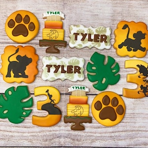 Lion King Sugar Cookies/ Simba Cookies/ Scar Cookies/ Lion King Birthday/ Lion King Party/ Lion King Birthday Party