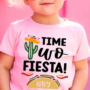 Time Two Fiesta 2nd Birthday Shirt, Taco Twosday Second Birthday Shirt, Taco Bout Two Second Birthday T-shirt, Fiesta Theme for boy or girl