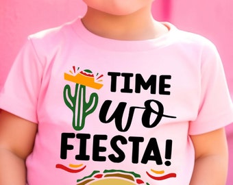 Time Two Fiesta 2nd Birthday Shirt, Taco Twosday Second Birthday Shirt, Taco Bout Two Second Birthday T-shirt, Fiesta Theme for boy or girl