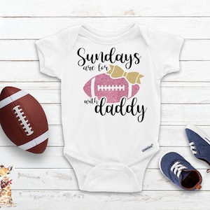 Daddy&#39;s Girl Football Onesie®: Glitter Baby Bodysuit