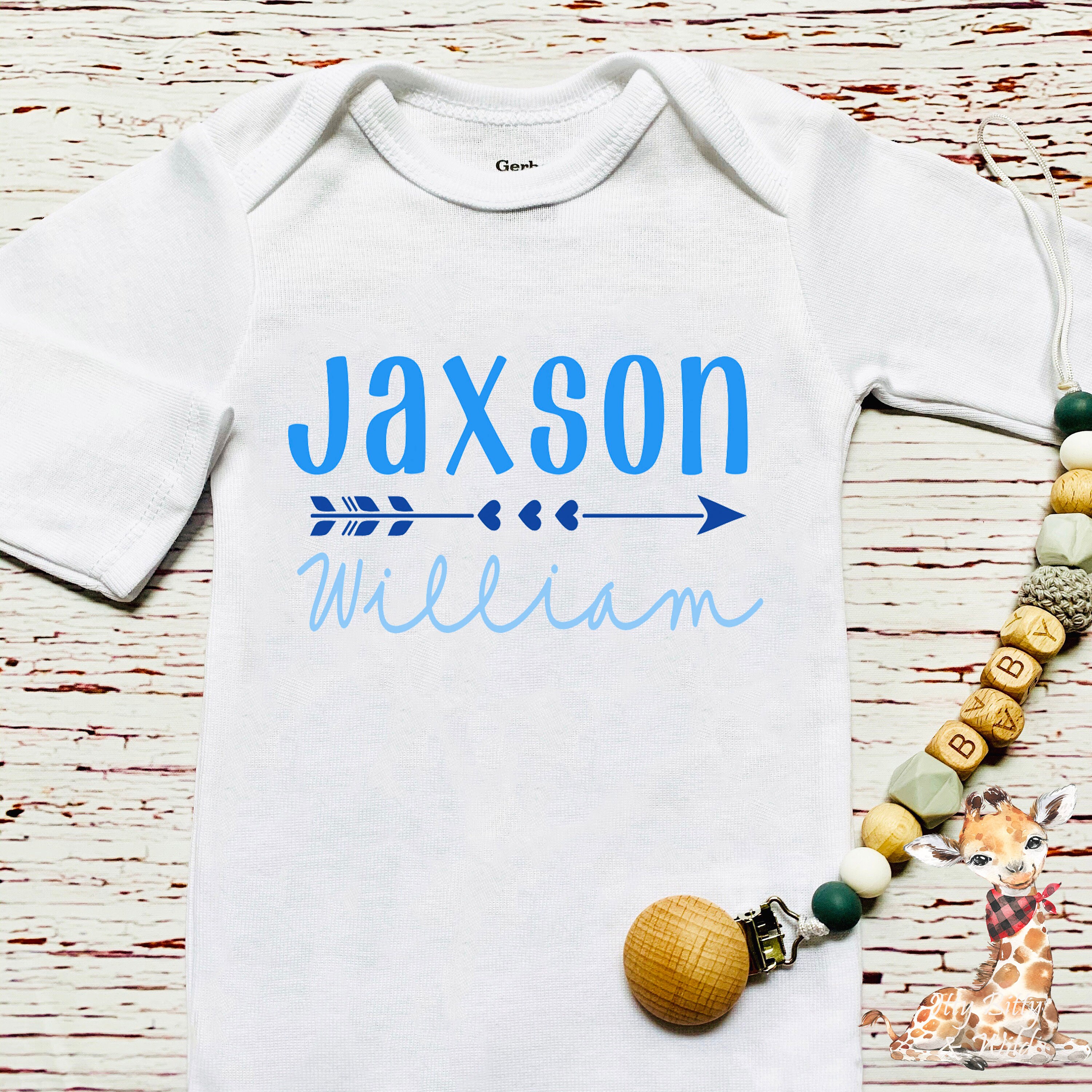 Baby Name Onesie® for Boy Personalized Baby Boy Onesie® Baby Etsy