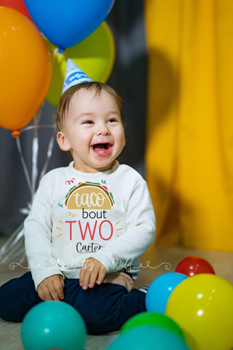 taco bout two second birthday shirt