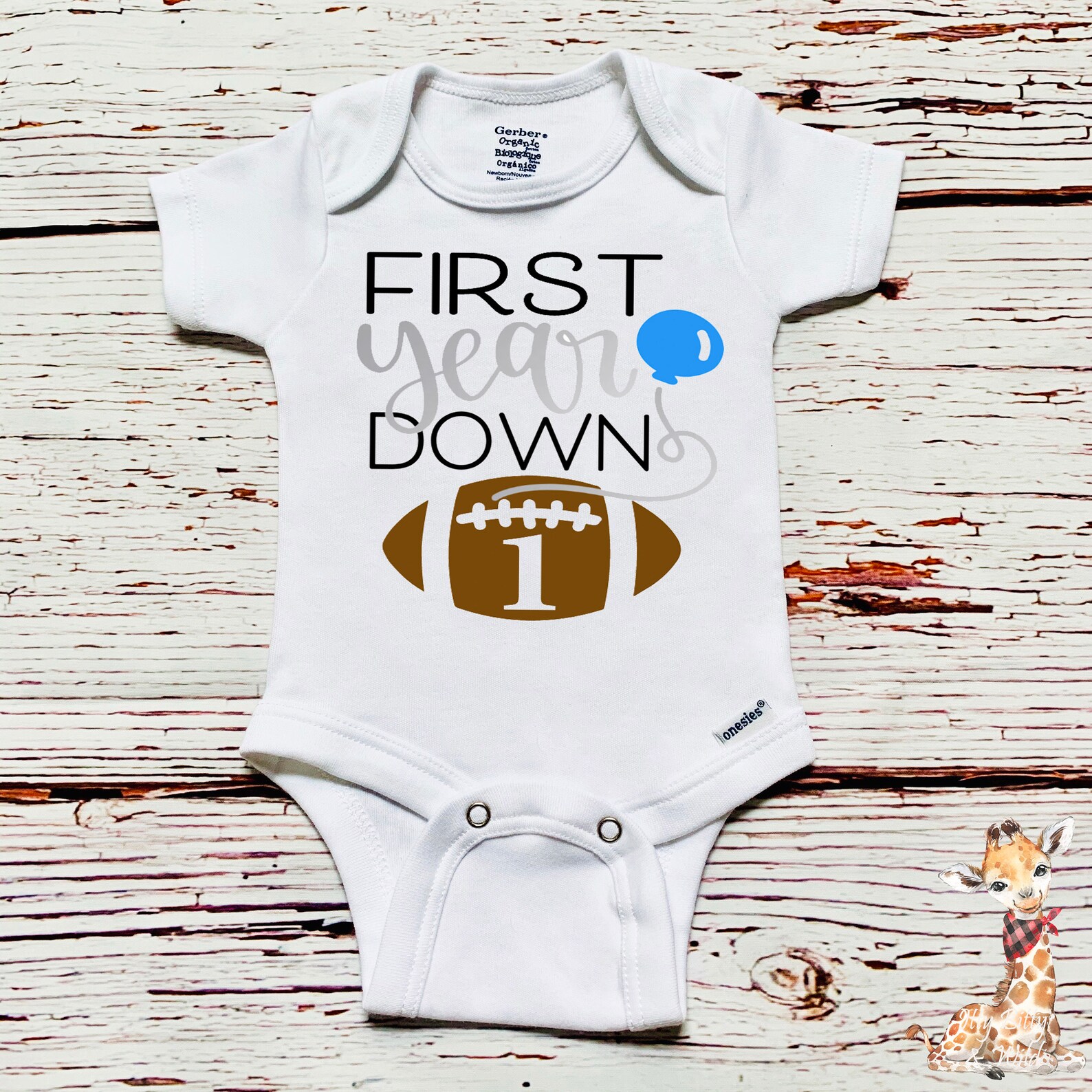 Football First Birthday Onesie® for Baby Boy Football Themed Etsy