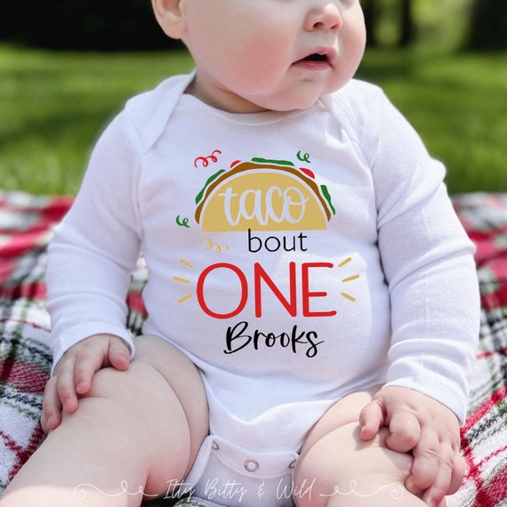 1st Birthday Taco Onesie®, Taco Bout One First Birthday Shirt