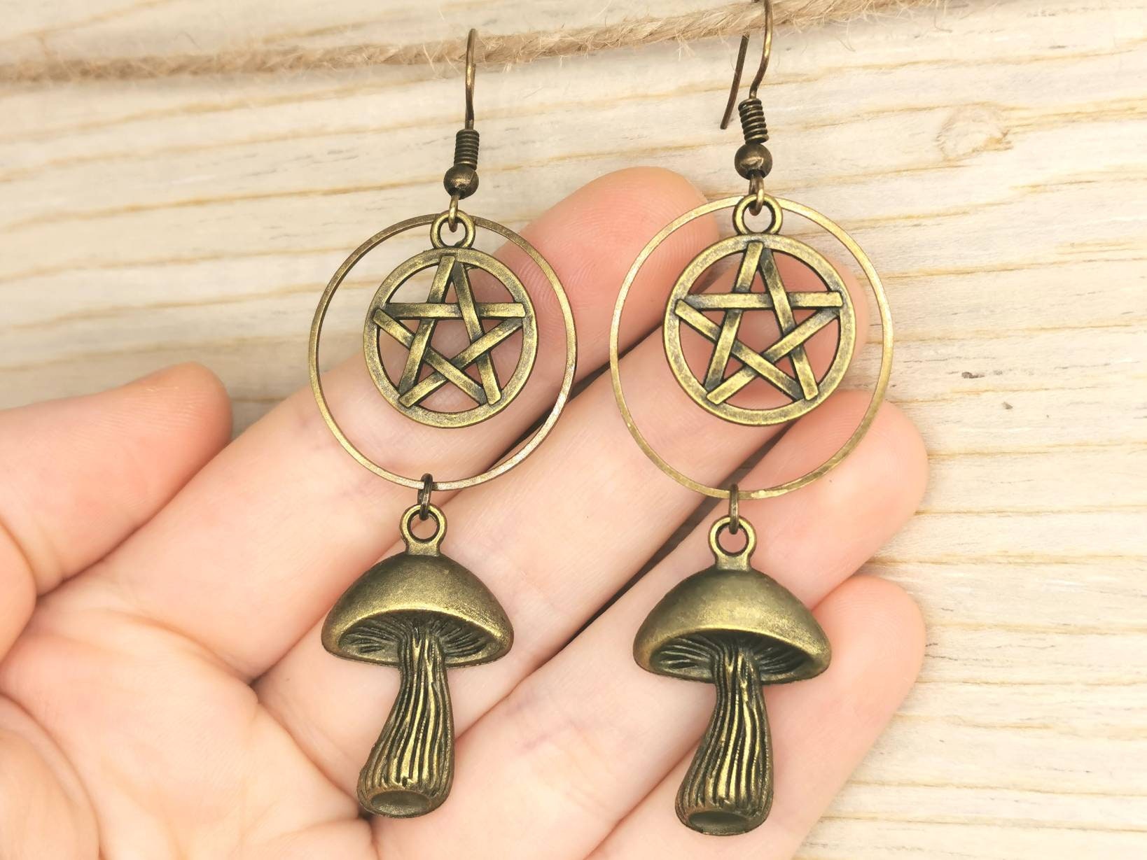 Forest Witch Earrings Green Witch Jewelry Druid Gifts Etsy