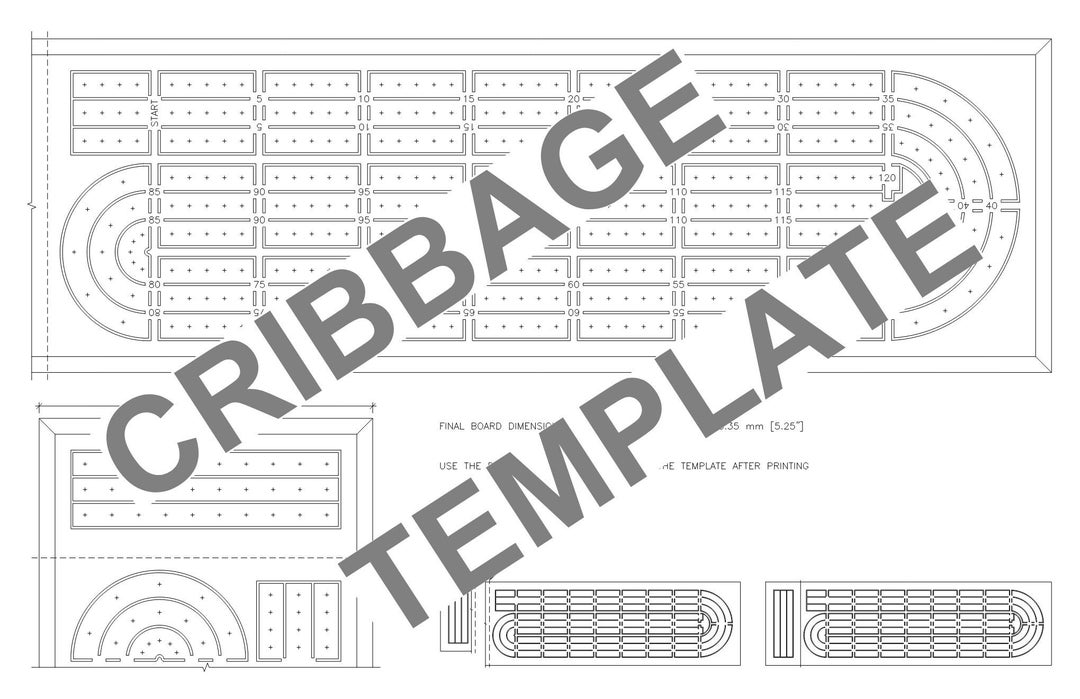 Cribbage Template.pdf Cribbage Template PDF - Etsy